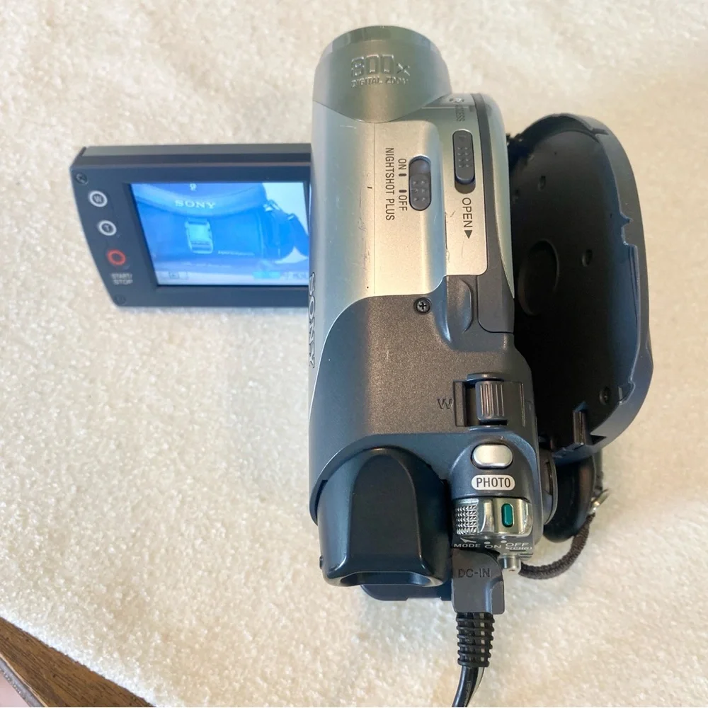 Sony Handycam Silver and Black Camcorder Set